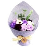 Ancient Wisdom Purple Standing Soap Flower Bouquet