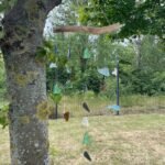 Ancient Wisdom Hanging Five Multicolour Glass Strings Wind Chime - Image 5