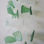 Ancient Wisdom Green & White Copis & Glass Drop Wind Chime - Image 3