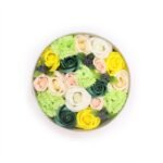 Ancient Wisdom Soap Yellow & Greens Flowers Spring Celebrations Round Box - Image 5