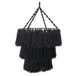 Ancient Wisdom Black Macrame Soft Cotton Chandelier