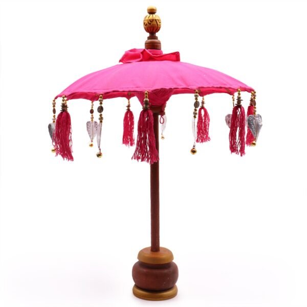 Ancient Wisdom Pink 40cm Bali Home Decor Cotton Parasol