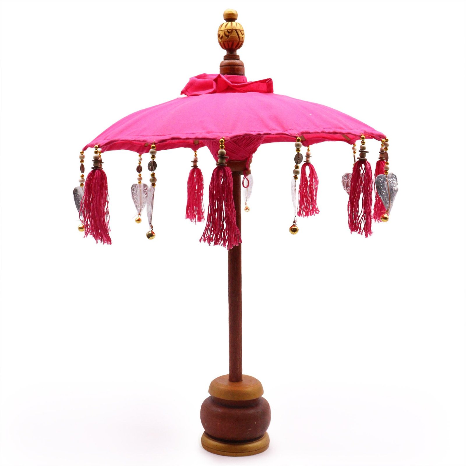 bG9jYWw6Ly9tZWRpYS8xTS84Qy82MFIzMEMxRzZSVzM4QzFNLzQyZmY1NDcyLmpwZWc.jpg Ancient Wisdom Pink 40cm Bali Home Decor Cotton Parasol - Image 1