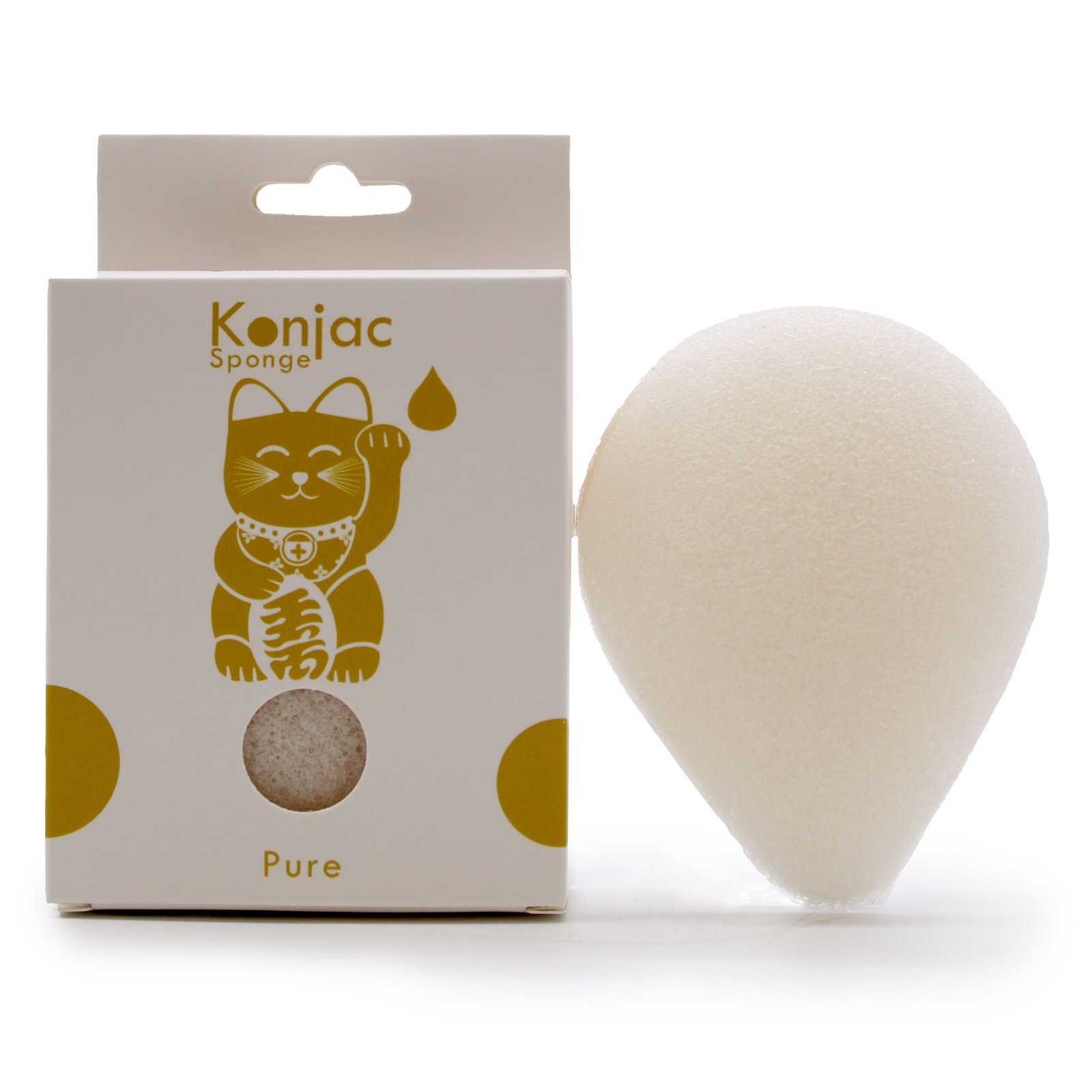 bG9jYWw6Ly9tZWRpYS8xTS8wRC82MFIzMEMxRzZSVkswRDFNLzcxNGJjYTg3LmpwZWc.jpg Ancient Wisdom Teardrop Konjac Sponge - Natural - Sensitive Skin - Image 1