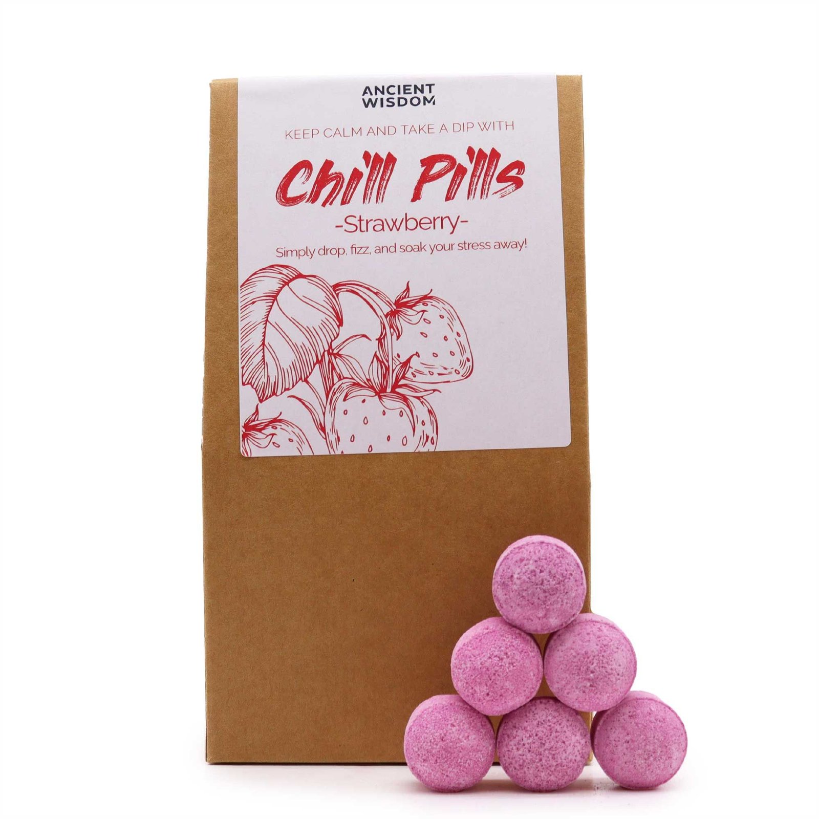 bG9jYWw6Ly9tZWRpYS8xTS9BRS82MFIzMEMxRzZXUktBRTFNL2YzNTM1ZmYwLmpwZWc.jpg Ancient Wisdom Chill Pills Strawberry Gift Pack 350g - Image 1