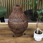 Ancient Wisdom Dark Brown Rattan Table Lamp - Image 5