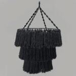 Ancient Wisdom Black Macrame Soft Cotton Chandelier - Image 3