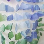 Ancient Wisdom Blue & Green Glass Three Stick Wind Chime - Image 2