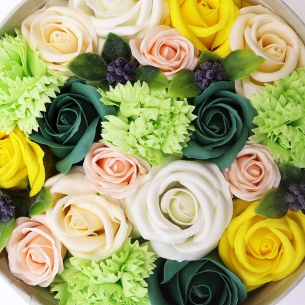 Ancient Wisdom Soap Yellow & Greens Spring Celebrations Round Box