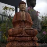 Ancient Wisdom Hand Carved Suar Wood Welcome Buddha Statue - 80cm - Image 6