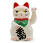 Ancient Wisdom White Waving Money Cat - 15cm