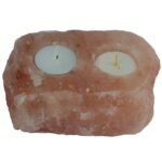 Ancient Wisdom Natural Himalayan Salt 2 Hole Candle Holder