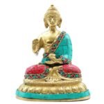 Ancient Wisdom Brass 15cm Blessing Buddha Figure