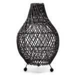 Ancient Wisdom Black Rattan Table Lamp
