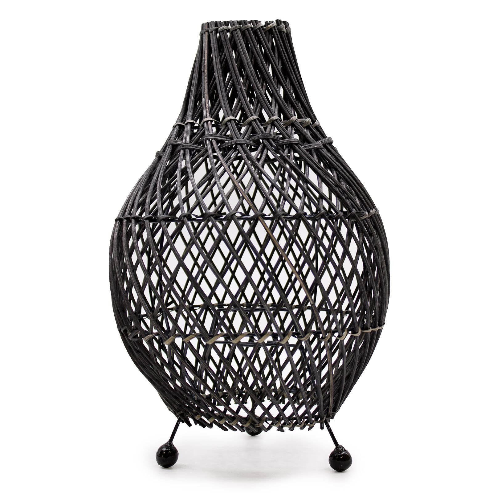 bG9jYWw6Ly9tZWRpYS8xTi9DQy82MFIzMEMxSDZDU0tDQzFOLzcwMGNiNTU3LmpwZWc.jpg Ancient Wisdom Black Rattan Table Lamp - Image 1