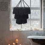 Ancient Wisdom Black Macrame Soft Cotton Chandelier - Image 2