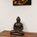 Ancient Wisdom Medium Antique Gold Classic Buddha Statue - Image 2