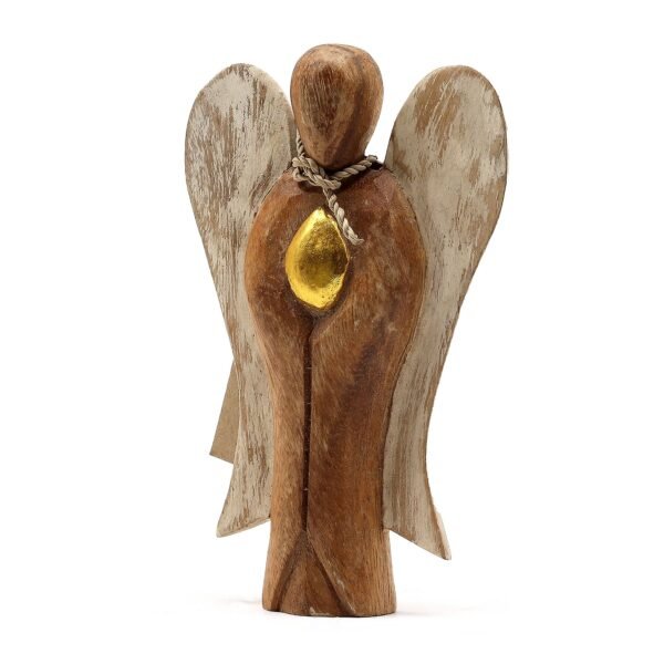 Ancient Wisdom Wooden 15cm New Hati-Hati Love Angel