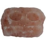 Ancient Wisdom Natural Himalayan Salt 2 Hole Candle Holder - Image 4