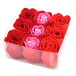 Ancient Wisdom Set of 9 Soap Flower Red Roses Square Box - Image 2