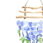Ancient Wisdom Blue & Green Glass Three Stick Wind Chime - Image 5