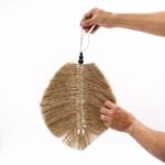Ancient Wisdom 35cm Hanging Raffa Leaf Wall Decor - Image 2