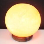 Ancient Wisdom Big Wooden Base Salt Lamp Ball - Image 2