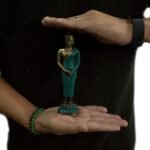 Ancient Wisdom Medium Brass Standing Buddha Statue - Image 2