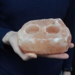 Ancient Wisdom Natural Himalayan Salt 2 Hole Candle Holder - Image 3