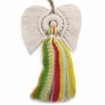Ancient Wisdom Macrame Indonesian Cotton Rainbow Guardian Angel + Gift Box - Image 3