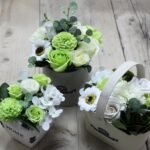 Ancient Wisdom Pastel Green Soap Flowers Bouquet Petite Basket - Image 2