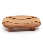 Ancient Wisdom Oval In Rectangle Classic Mahogany Wood Soap Dish