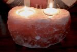 Ancient Wisdom Natural Himalayan Salt 2 Hole Candle Holder - Image 2