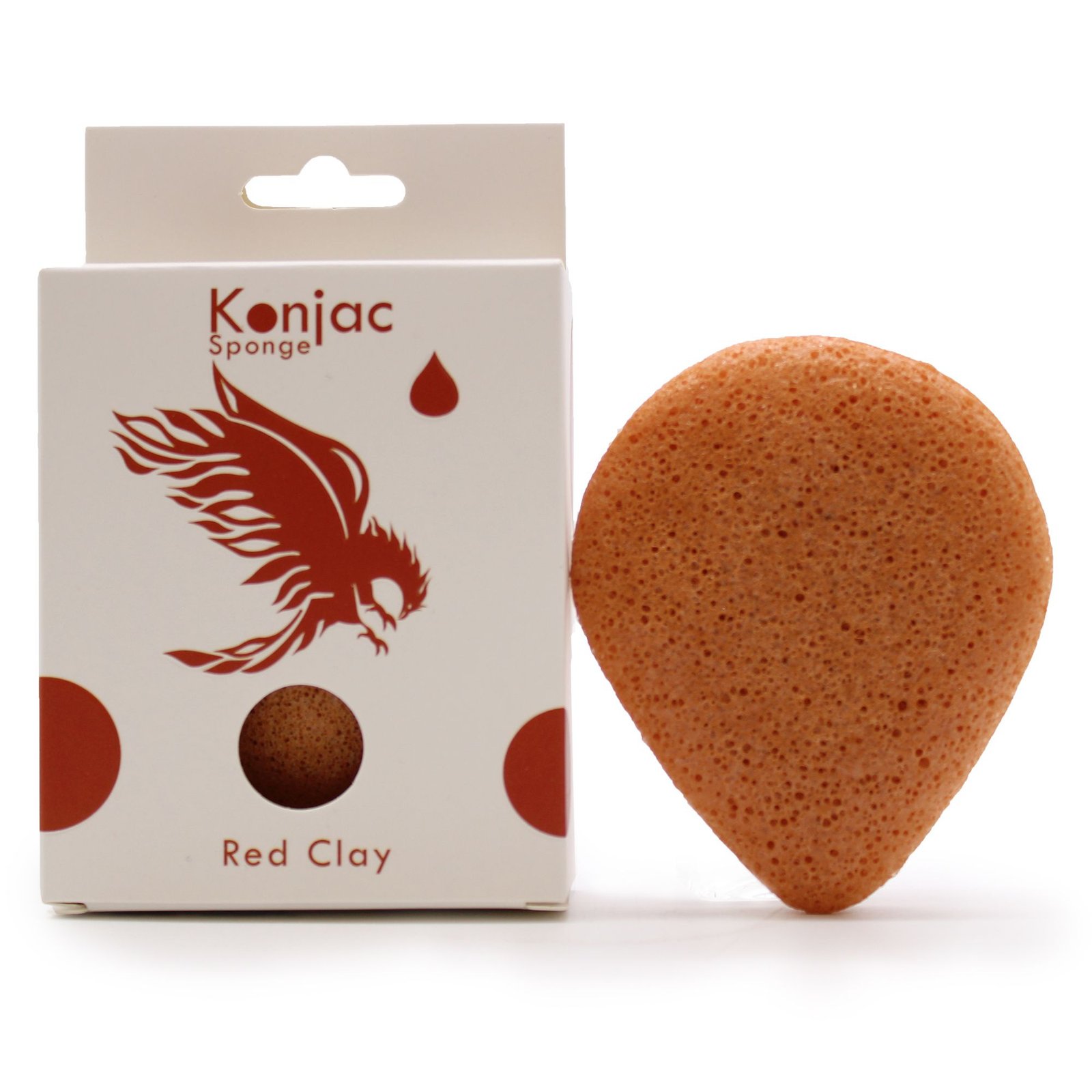 bG9jYWw6Ly9tZWRpYS8xUi8wRC82MFIzMEMxRzZSVkswRDFSLzIwMWE5M2M5LmpwZWc.jpg Ancient Wisdom Teardrop Konjac Sponge - Red Clay - Rejuvenating - Image 1