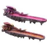 Ancient Wisdom Resin Geode Crystal Dragon Outcrop Incense Ashcatcher