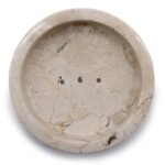 Ancient Wisdom Round Flat Honey Marble Soap Dish - Image 2