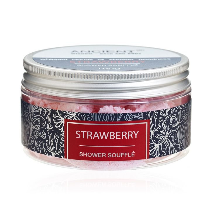 bG9jYWw6Ly9tZWRpYS8xUi9HRC82MFIzMEMxRzZSUjNHRDFSL2Q0MjkwYWYxLmpwZWc.jpg Ancient Wisdom Strawberry Shower Soufflé 160g - Image 1