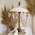Ancient Wisdom Natural 40cm Bali Home Decor Canvas Parasol - Image 3