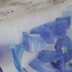 Ancient Wisdom Blue Glass Three Stick Wind Chime - Image 3