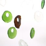 Ancient Wisdom Multicolour Glass Bottle Bottoms Wind Chime - Image 2