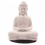 Ancient Wisdom Lavender Crackle Meditation Buddha Lamp – Oval Stand