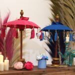 Ancient Wisdom Turquoise 40cm Bali Home Decor Cotton Parasol - Image 7