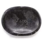 Ancient Wisdom Black Classic Oval Marble Soap Dish - Image 2