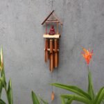 Ancient Wisdom Natural Finish Brown Buddha 6 Tubes Bamboo Wind Chime