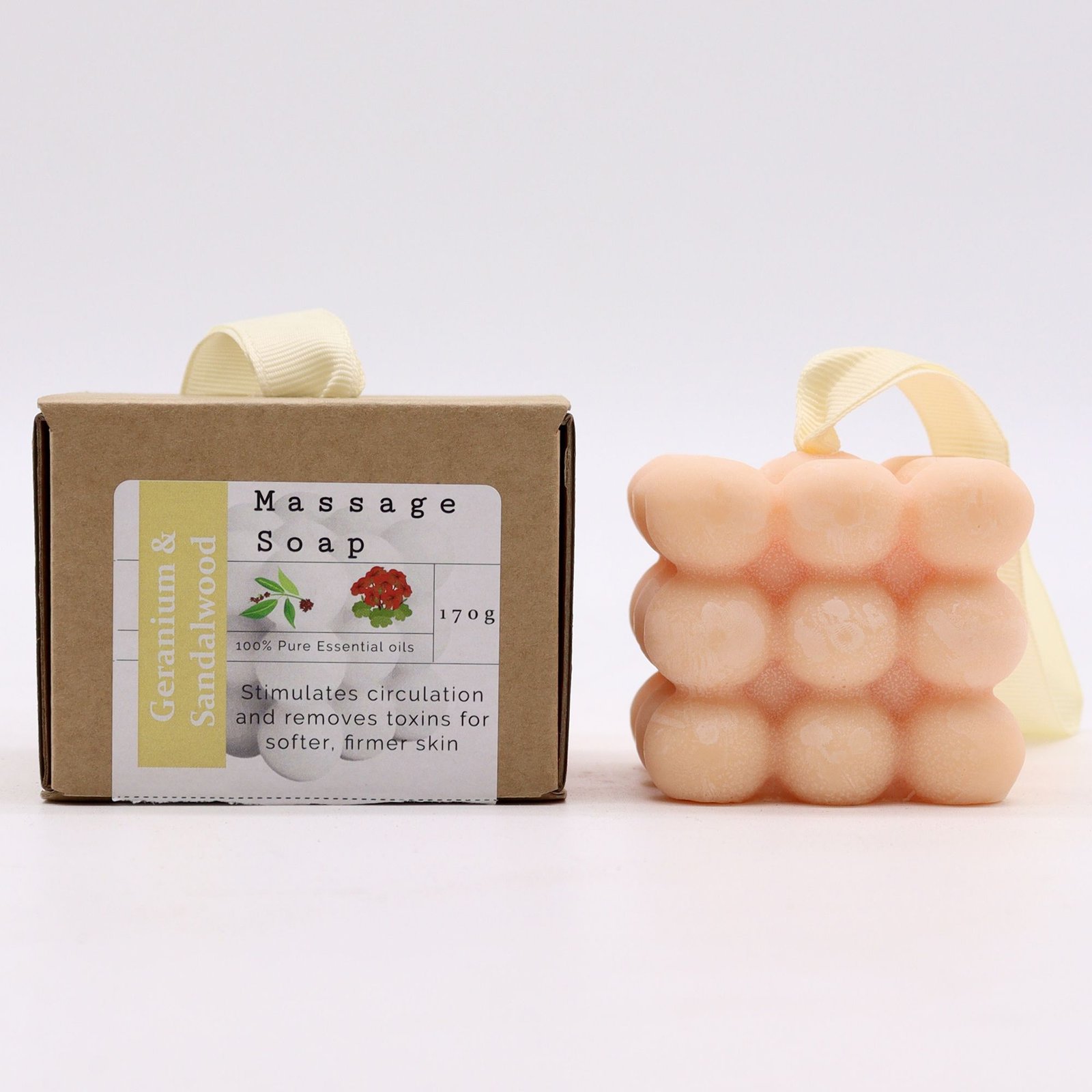 bG9jYWw6Ly9tZWRpYS9ISC9HQy82MFIzMEMxSDc0VzNHQ0hIL2QxYzkxZDBjLmpwZWc.jpg Ancient Wisdom Geranium & Sandalwood Boxed Single Massage Soaps - Image 1