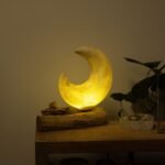 Ancient Wisdom DriftGlow Crackle Half Moon Shade Lamp - Image 2