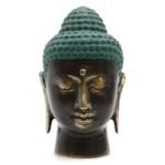 Ancient Wisdom Large Antique Brass Buddha Head