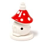 Ancient Wisdom Fairy Toadstool House Ceramic Incense Cone Burner - Image 3