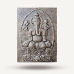 Ancient Wisdom Large Ganpati Antique Gold Relief Iron Frame - Image 2