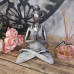 Ancient Wisdom Elegant Silver & White 24cm Yoga Lady Figurine - Image 3